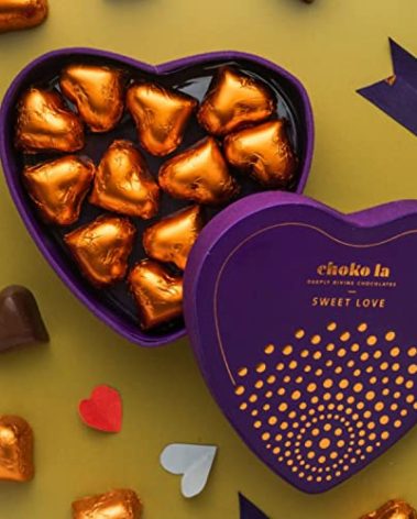 Choko La Sweet Love – Premium Heart-Shaped Dark Chocolate Hamper | A Sweet Gift of Love for Someone Special to Express Love & Affection |100g