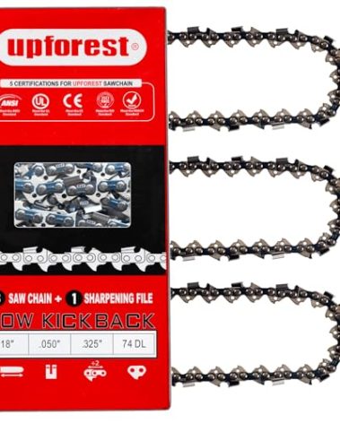 18 Inch Chainsaw Chain .325" Pitch .050" Gauge 74 Drive Links- 26RS 74 Fits Stihl MS271 Farm Boss, MS291, MS311 and More- 36390050074, V74 (3 Chains) (20MOPX74)
