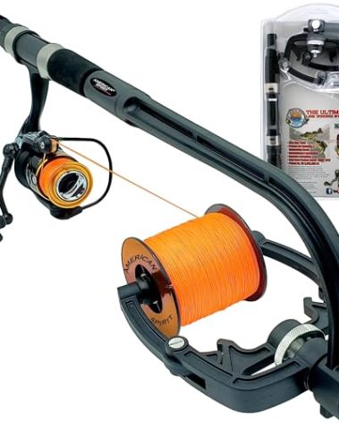 American Spirit Fishing Line Spooler, No Line Twist, Portable Line Winding System, Zero Twist Line Spooler for Reels or Casting Reel, Ultimate Fishing Line Winder Spooler Eliminates Line Twisting