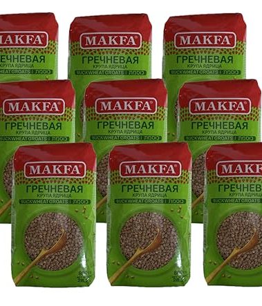 Makfa Buckwheat Groats Premium Quality 800g/28.2oz Kosher Product, Non-Gmo, Grechka Ideal for Weight Loss Diet (Pack of 9)
