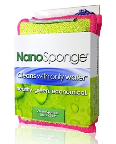 Nano Sponge Cleaning Sponges. Supersized Everyday Heavy Duty Household Kitchen and Dish Sponge. 2 Pack. 4.5 x 3