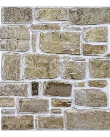 Commomy 10 Pcs Faux Stone 3D Wall Panels Peel and Stick - 11.8" x 11.8" Stone Panels for Wall 3D Brick Wallpaper Peel and Stick Self-Adhesive Tiles for Kitchen, Bedroom, Living Room, TV Background, RV