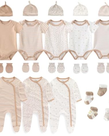 Ruliby New Born Clothes Cotton Layette Gift Outfit Set Unisex Baby Clothing and Accessories 0-3 Months