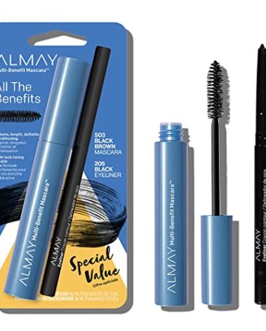 Almay Multi-Benefit Mascara and Eyeliner Duo Value Pack, Black Brown