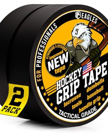 EAGLES Hockey Tape Multipurpose Cloth Tape for Lacrosse Baseball & Softball Bats, Pullup Bars, Sports Gift Perfect for Wrist, Ankle, Foot, Gymnastics Bar Tape, Fde Grip Tape