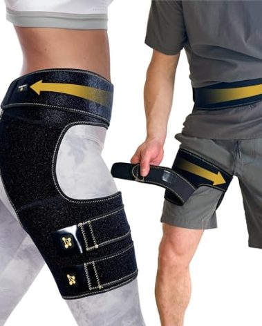 CopperJoint Copper Belt Upper Hip Brace for Women and Men, Thigh Compression Sleeve, Sciatic Nerve Brace, Sciatica Hip Braces Stabilizer, Pulled Hamstring Wrap - Suited for Left Hip or Right Hip