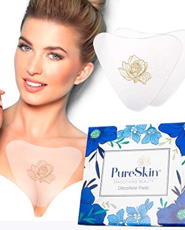 PureSkin Chest Wrinkle Pads-4 PACK -Decollete Anti Wrinkle Chest Pads | Silicone Patches for Wrinkles | Chest Wrinkles from Side Sleeping | Chest Wrinkles | Silicone Chest Pads
