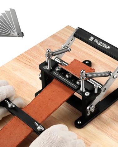 Leather Skiver Leather Splitter with Pulling Handle,Leather Peeling Machine, Leather Skiver, Aluminum Made,Leather Skiving Leather Working Tools with Blades for DIY Leather Work Leather Thinning Craft