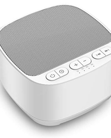 Magicteam Sleep Sound White Noise Machine with 40 Natural Soothing Sounds and Memory Function 32 Levels of Volume Powered by AC or USB and Sleep Timer Sound Therapy for Baby Kids Adults (B-White)