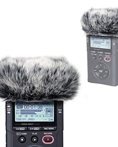 YOUSHARES DR40X Windscreen Muff for Tascam DR-40X DR-40 Portable Recorders, DR40 Mic Deadcat Windshield Windscreen Artificial Fur Wind Screen
