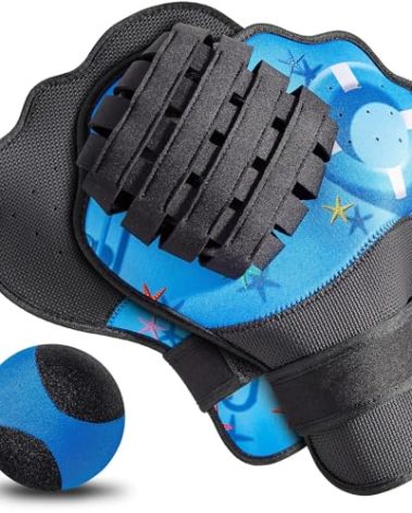 Water Ball and Gloves Set,Water Bouncing Balls Catch Mitt,Pool Baseball Catching Mitt for Beach Games,Play Catch Skip Ball and Glove