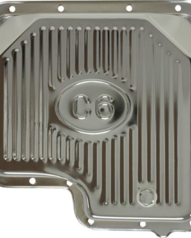 Chrome Steel Transmission Pan – Stock Capacity – Fits Ford C6 Automatic Transmissions