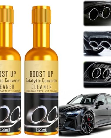 RQB Catalytic Converter Cleaner,Deep Carbon Removal,for Gas & Diesel Vehicles + Engine & Exhaust System Cleaning(2 Bottles)