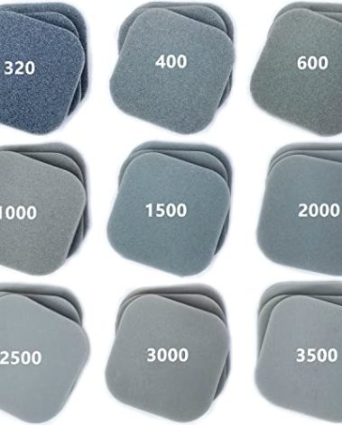 54 Pack Sanding Blocks, 9 Grits from 320 to 3500, Soft Touch Sanding Pads,2" x 2" Sanding Sponge Polishing Pads, for Craft Polishing Repairing,Wood Working,Furniture polishing,Metal derusting