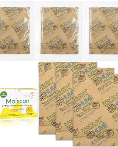 Wisesorb 45 Pack 62% RH 8 Gram Two-Way Humidity Control Packs for Storing 1 oz, Size 8 Moisture Control Packets Individually Wrapped