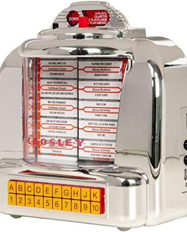Crosley CR1120A-SI Diner Mini Jukebox Bluetooth Tabletop FM Radio