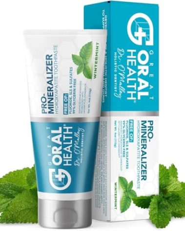Nano hydroxyapatite Toothpaste Fluoride Free | Pro Remineralizing Toothpaste Plus Anti Cavity Xylitol – Dentist Formulated Tooth Remineralization for Sensitive Teeth & Enamel Support in Wintermint