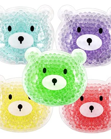 5 PCS Boo Boo Ice Packs, Kid Reusable Ice Pack, Auxiliary Fever Reduction, Hot Cold Pack for Kids Injuries, Wisdom Teeth, Baby Colic, Gas and Upset Stomach, Pain Relief, Fever, Headaches