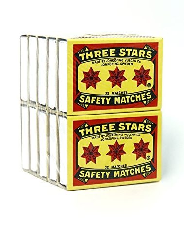 Swedish Match, Three Stars Safety Matches, 10 pack