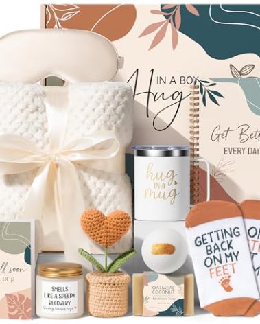 Get Well Gifts for Women After Surgery Recovery, Get Well Soon Gift Baskets for Women Chemo Care Package, Thinking of You Cancer Care Gifts for Sick Friends, Feel Better Encouragement Comfort Gift Box