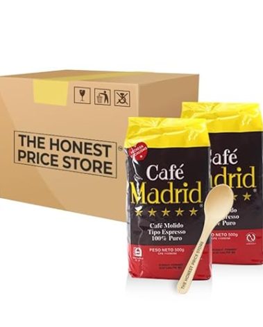 Cafe Madrid Grounded and Toasted Venezuelan Coffee 250g (2 Pack) Cafe Madrid Hecho En Venezuela 2 Bolsas de 250g cu. Wooden Spoon The Honest Price Store included. Vienen con Cuchara de Madera.