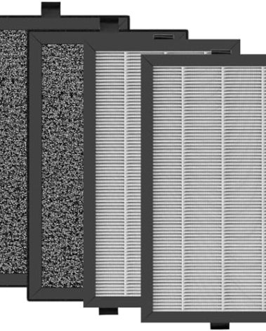 KUETERYUN Air Filter Compatible with Priestley P066 Small Room Air Purifier,3-in-1,4Pack