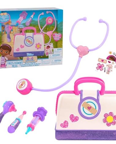 Disney Junior Doc McStuffins Toy Hospital Doctor's Bag Set, 7-piece Dress Up and Pretend Play Doctor Kit, Kids Toys for Ages 3 Up by Just Play
