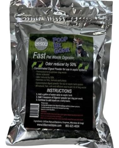 Cove Products Poop Be Gone Dog Waste Eliminator Powder, 1-Year Supply