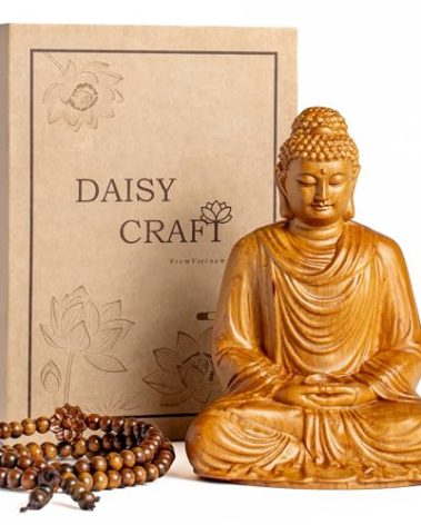 DAISYCRAFTVN Buddha Statues for Home Decor, Meditation Accessories, Zen Decor, Spiritual Decor, Small Buddha Statue, Yoga Gift for Women and Men, Religious Statues Indoor