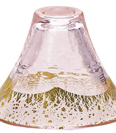 東洋佐々木ガラス Toyo Sasaki Glass 42085G-ERP Cold Sake Glass, Pink, 2.2 fl oz (65 ml), Blessed Cup, Mt. Fuji, Gold Sakura, Made in Japan