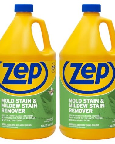 Zep Mold Stain and Mildew Stain Remover 1 Gallon (Case of 2) ZUMILDEW128 - Professional Strength No Scrub Formula