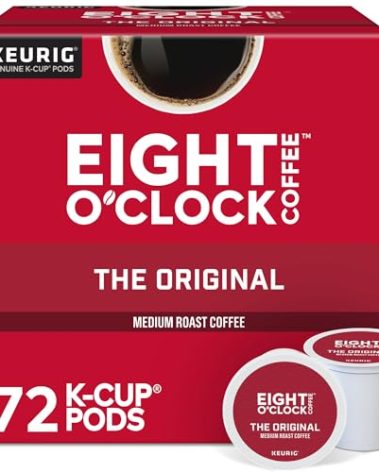 Eight O'Clock Coffee The Original, Single-Serve Keurig K-Cup Pods, Medium Roast Coffee Pods, 72 Count