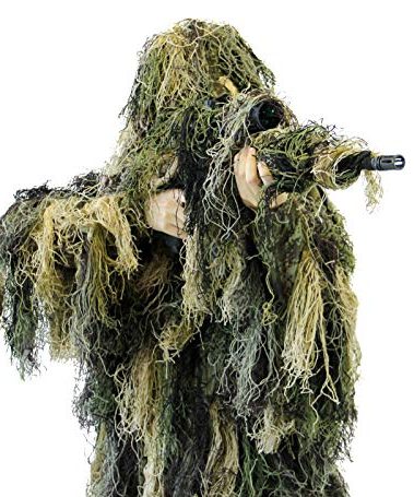Arcturus Warrior Ghillie Suit | Hunting Clothes for Men | 5-Piece Camouflage Suits for Hunting, Military, Airsoft Snipers (Woodland, M/L)