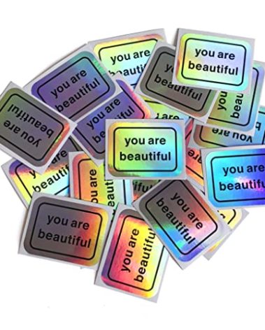 You Are Beautiful Holographic 50 Sticker Pack