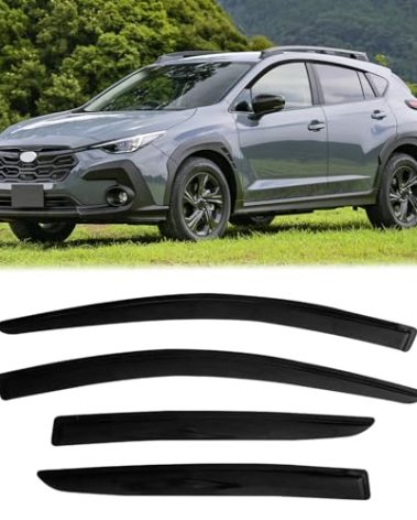 FormiPow Window Visors Rain Guards for 2024 2025 Subaru Crosstrek & Subaru Impreza, Tape-On Window Deflectors, Weather Protection, Wind Noise Reduction, Crosstrek Impreza Accessories (4 Pcs)