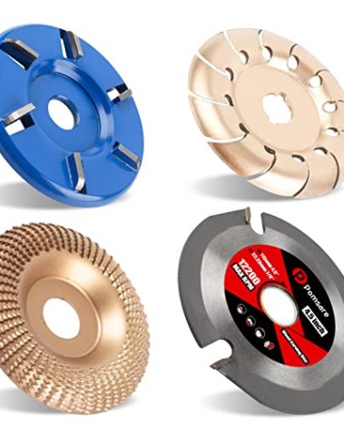 Upgraded Wood Carving Disc Grinding Wheel, Angle Grinder Attchments Wood Shaping Disc Cutting Wheel, Grinder WoodCarving Tools for Angle Grinder 4 1/2 inch with 5/8 & 7/8 Arbor