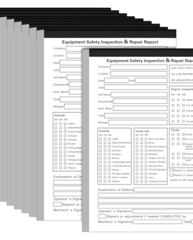 Humyoun 10 Pack 5.5" x 8.5" Equipment Safety Inspection Report Detailed Driver's Vehicle Inspection Report Book Daily Pre Trip 2-ply, Carbonless, 31 Sets of Forms Per Book