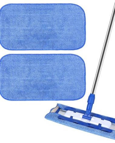Yicotira Microfiber Cleaning Cloth Compatible with MR SIGA Professional Microfiber Mop - Professional Reusable Flat Mop Refills - Mop Pads Replacement for Hardwood Cleaning (2 Pack)