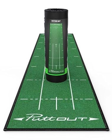 PuttOUT Medium Putting Mat - Perfect Your Golf Putting (7.9ft x 1.6ft)(Green)