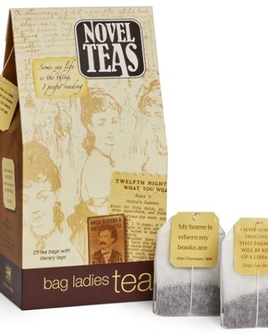 Novel Teas Book Lover's Tea contains 25 teabags individually tagged with literary quotes from the world over, made with the finest English Breakfast tea, for the book lover
