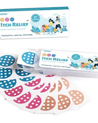 Istpch Itch Relief Patches 27 Patches, Natural Bite Itch Relief Stickers, Reduces Itch & Swell, Anti Itch After Bite Patch - Summer Travel Camping Essential for Kids, Family