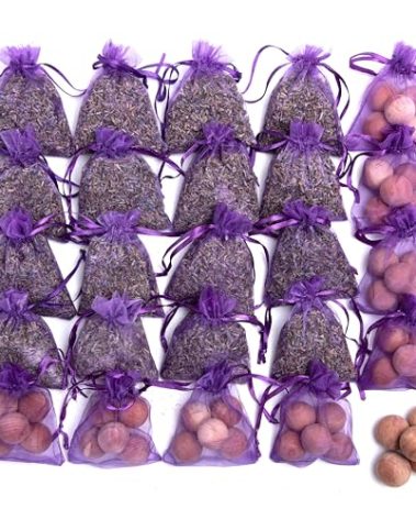 Lavande Sur Terre Pack of 24 Lavender Cedar Sachets Bag - 16 Lavender, 8 Cedar for Closet, Drawer, Dresser, Wardrobe and More, LV-D-LC-1