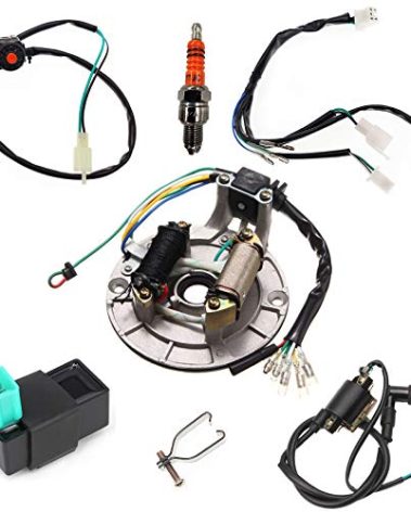 Tao Tao ATV Wiring Harness - CDI Ignition Coil 2 Coil Magneto Stator Plate Set for 50cc-125cc ATVs