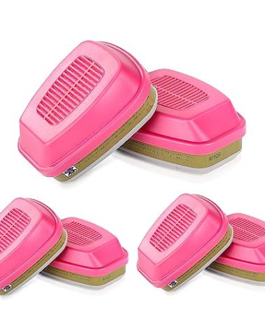 (3 Pair) Respirator Cartridge/Filter 60926 Organic Vapors Filter for 6000, 7000 and FF-400 Series Masks, Effectively Filtering, Acidic Gases, Paint, Formaldehyde, Chemical, Dust