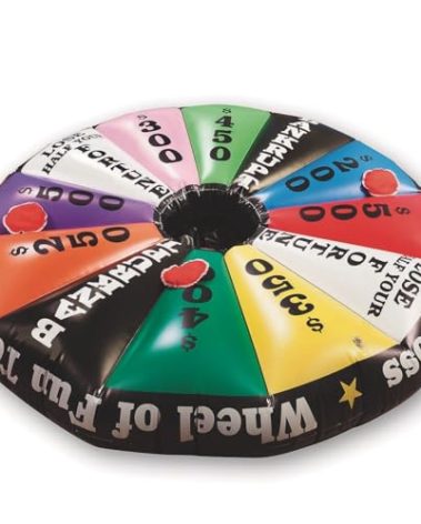 S&S Worldwide Wheel of Fun Inflatable Toss Game. Game Show Style Fun in a Jumbo Toss Game! Includes 50" Inflatable Target, 6 Beanbags and Instructions.