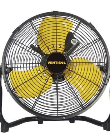 VENTISOL 12 Inch Portable Floor Fan, 3 Speed Metal Industrial Shop Fans with 180° Tilt, 1700 CFM High Velocity Heavy Duty Fan, for Bedroom, Garage, Workshop