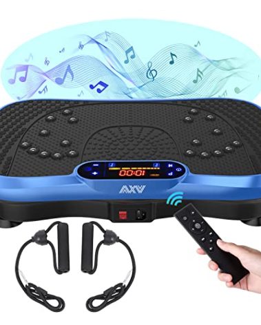 AXV Vibration Plate Fitness Platform Exercise Machine Vibrating Shaking Full Body Shaker Workout Vibrate Stand Shake Board Sport Gym for Weight Loss Fat Burner for Women Men