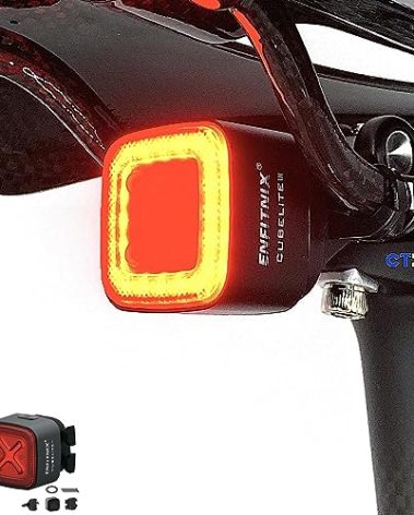CUBELITE III Smart Bike Light,Ultra-high Visibility, Auto On/Off, Dual-Channel LED Automatic Brake-Sensing Taillight, USB Type-C Rechargeable Ultra-Long Standby, IPX6 Waterproof, 4 Lighting Modes.