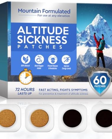 Josera Altitude Sickness Prevention Patches, Boosts Oxygen Intake & Rapid Supports High Altitude Acclimation, 60 Pcs