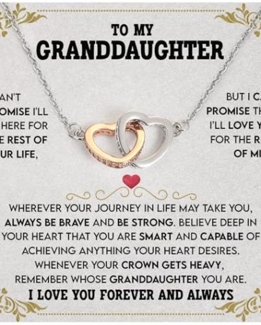 Larvincy Granddaughter Gifts From Grandma Grandpa - To My Granddaughter Necklace With Heartfelt Message & Elegant Box, Jewelry Gift For Birthday, Graduation, Valentines, Mothers Day, Christmas & More